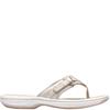 CLARKS WOMENS FLAT STRAP SANDAL - GOLD